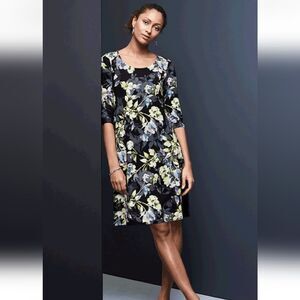 J. Jill Wearever Allium Moonlit Floral Garden Dress Size M